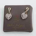 Heart-Shaped Earrings 10k gold and diamond earrings