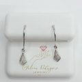 Drop Earrings 14k white gold and diamond earrings